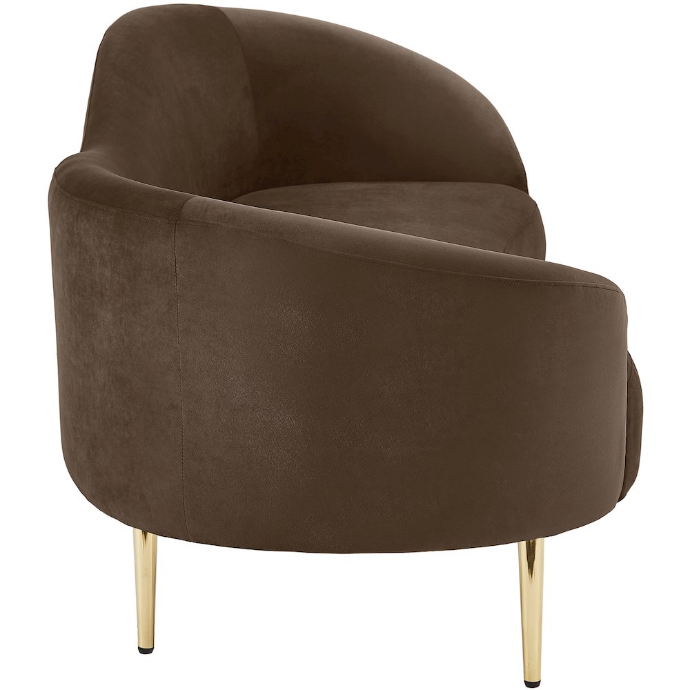 Ritz Brown Velvet Sofa. Picture 5