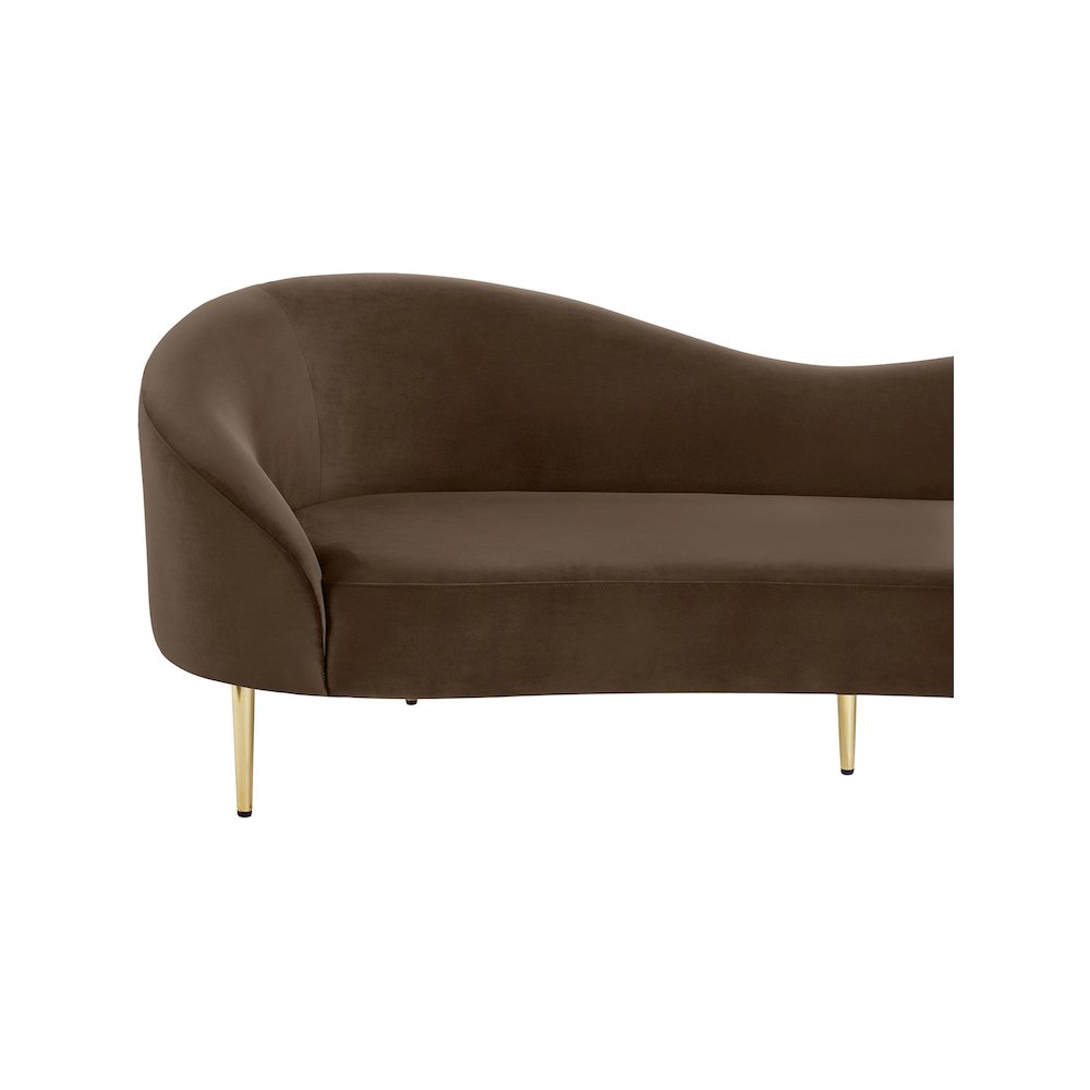 Ritz Brown Velvet Sofa. Picture 6