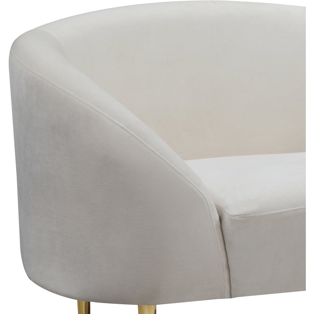 Ritz Cream Velvet Chair. Picture 3