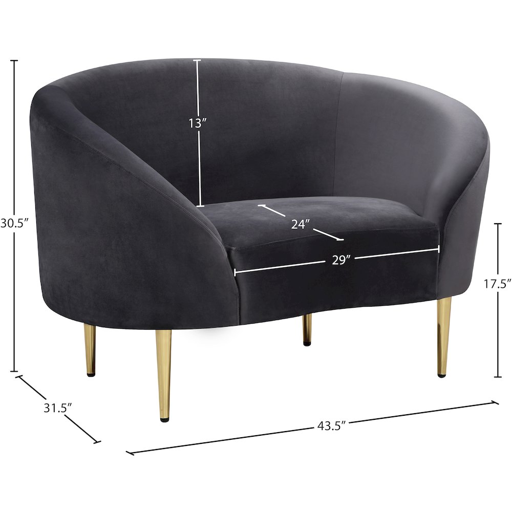 Ritz Grey Velvet Chair. Picture 7