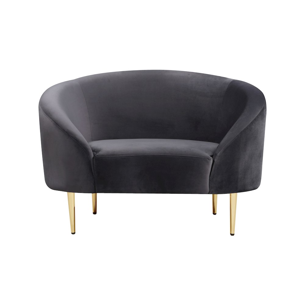 Ritz Grey Velvet Chair. Picture 2