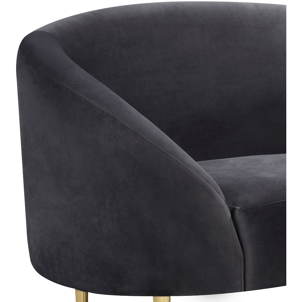 Ritz Grey Velvet Chair. Picture 3