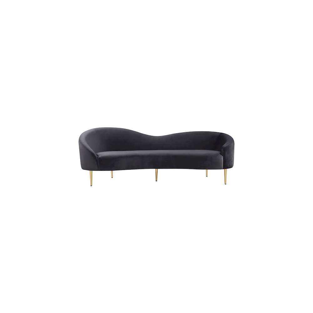 Ritz Grey Velvet Sofa. Picture 2