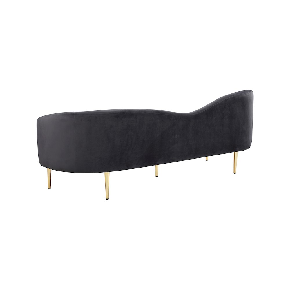 Ritz Grey Velvet Sofa. Picture 3