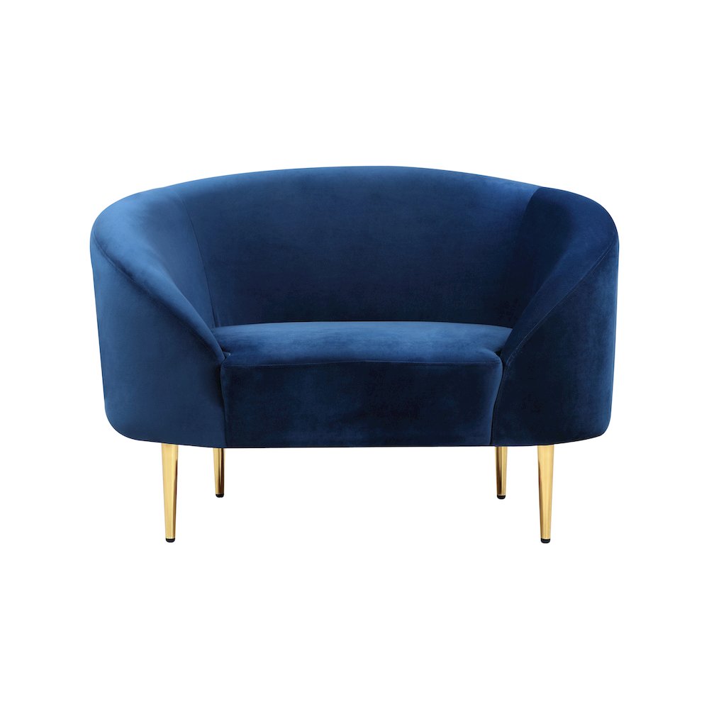 Ritz Navy Velvet Chair. Picture 2