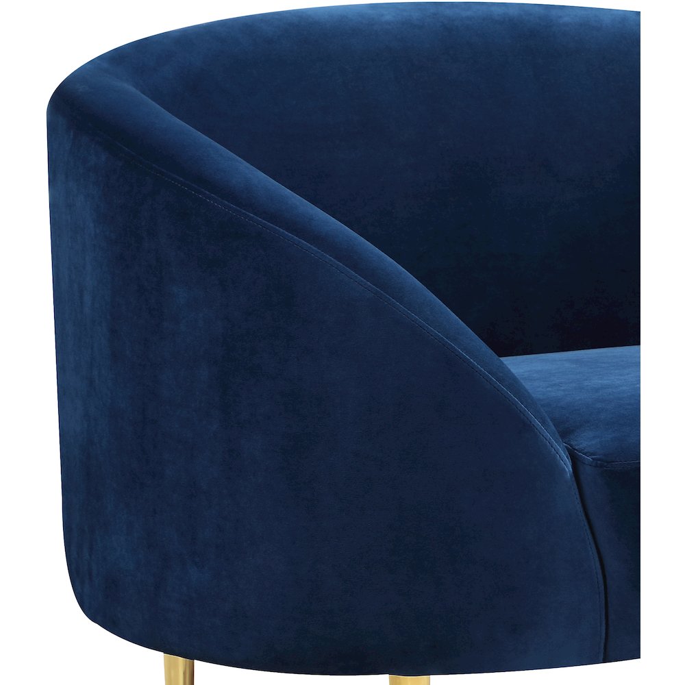 Ritz Navy Velvet Chair. Picture 3