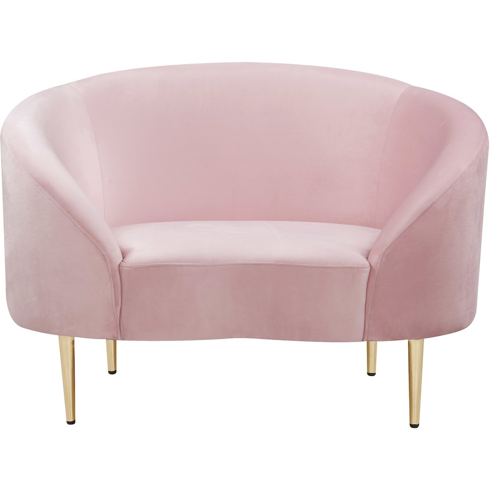 Ritz Pink Velvet Chair. Picture 2