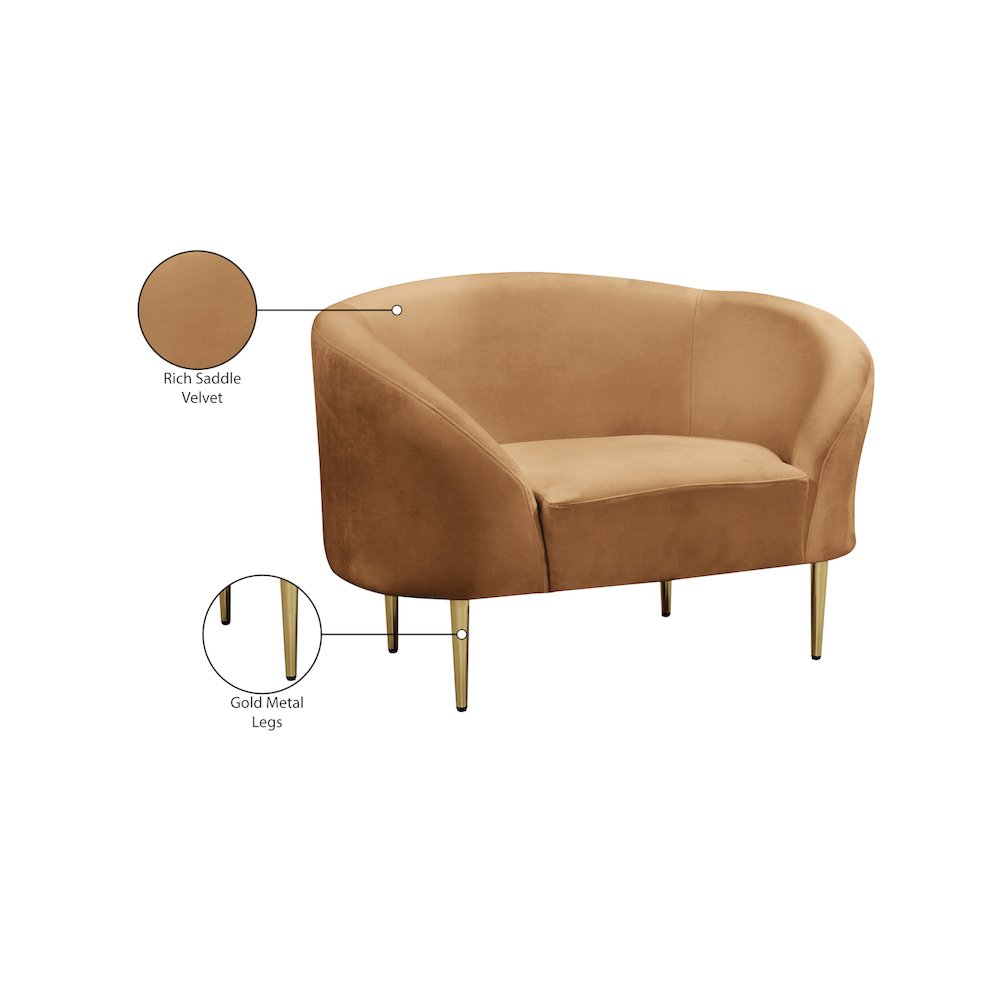 Ritz Saddle Velvet Chair. Picture 8