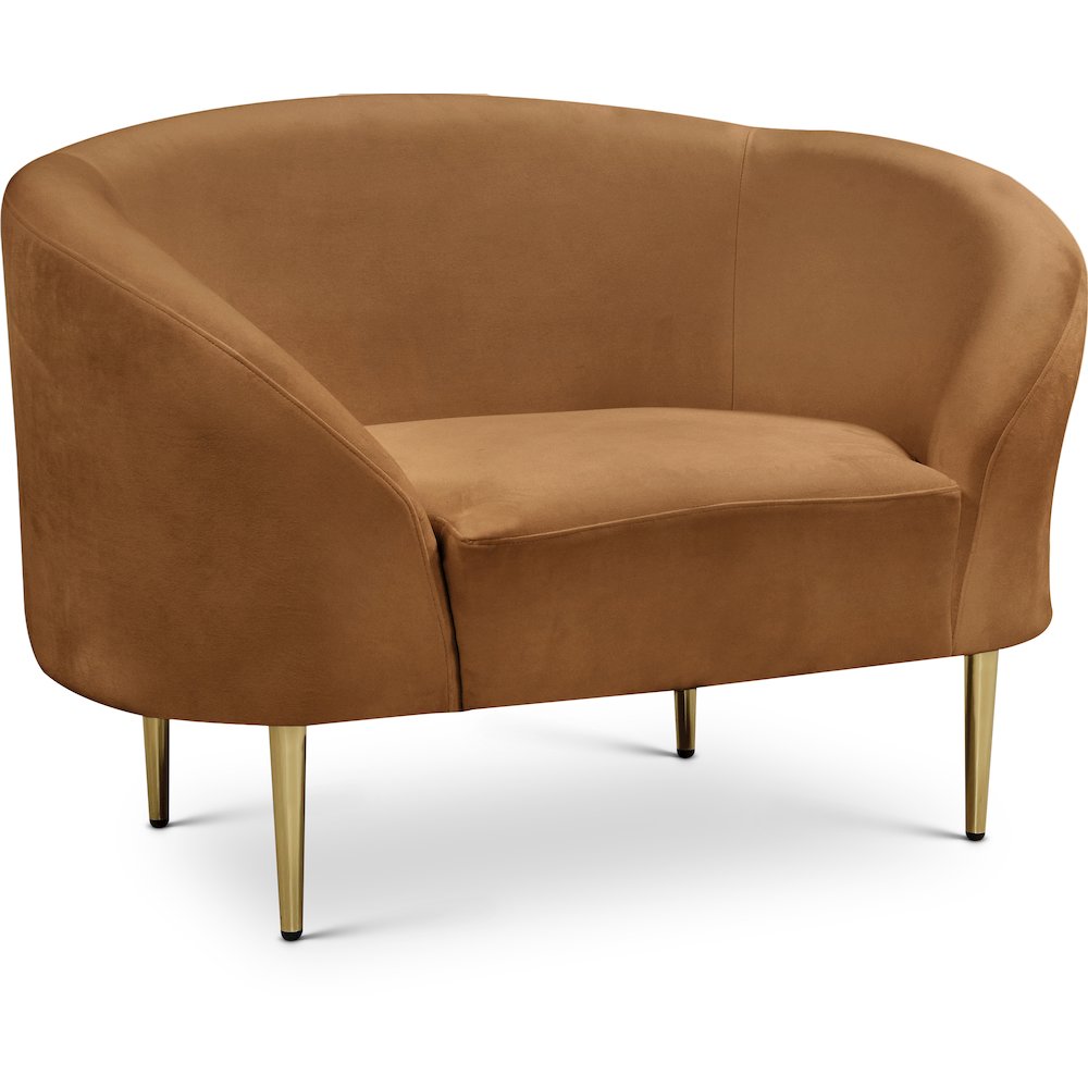 Ritz Saddle Velvet Chair. Picture 1