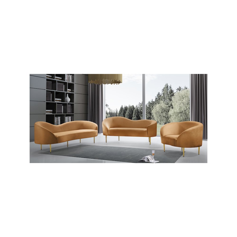 Ritz Saddle Velvet Chair. Picture 6