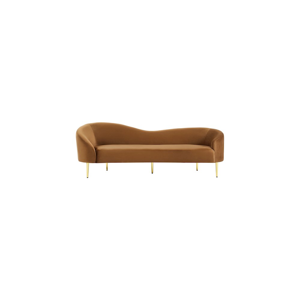 Ritz Saddle Velvet Sofa. Picture 2