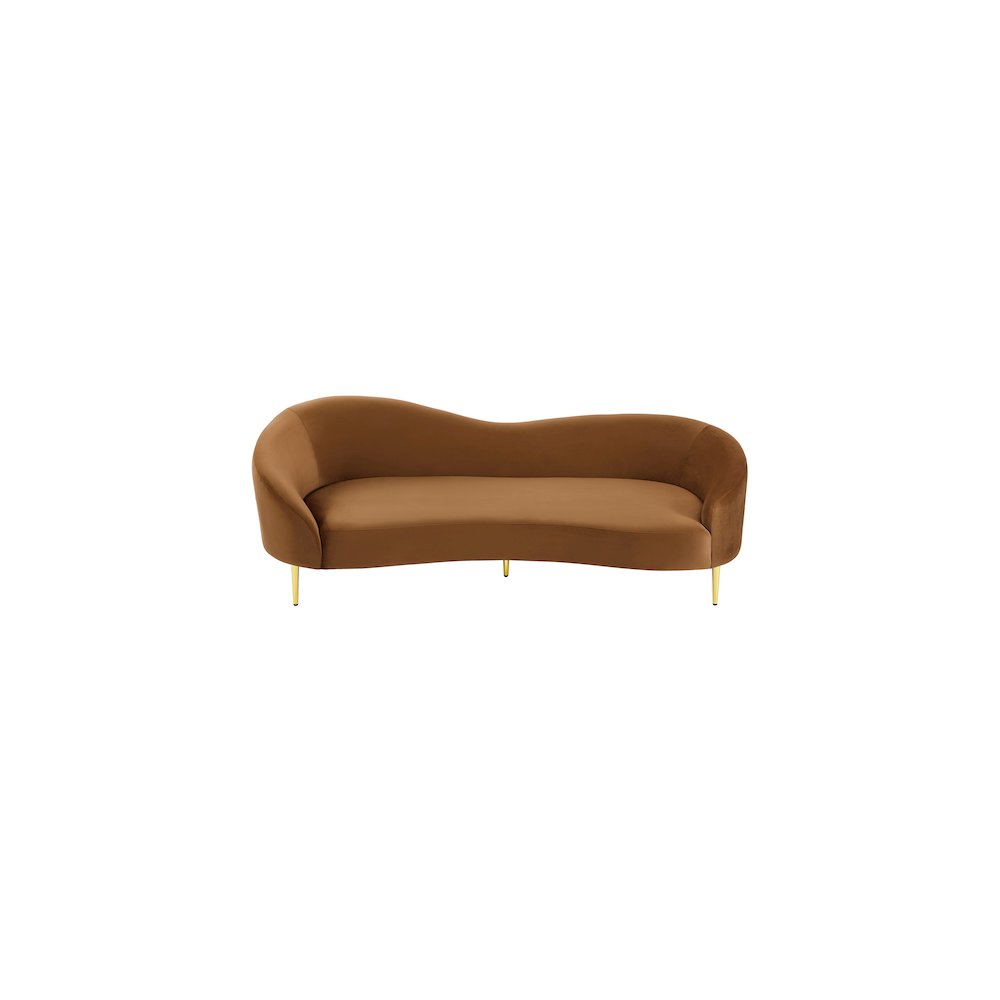 Ritz Saddle Velvet Sofa. Picture 3