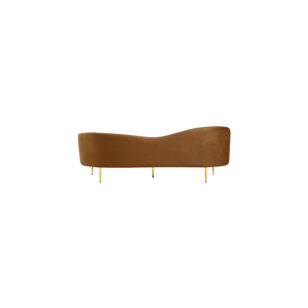 Ritz Saddle Velvet Sofa. Picture 4