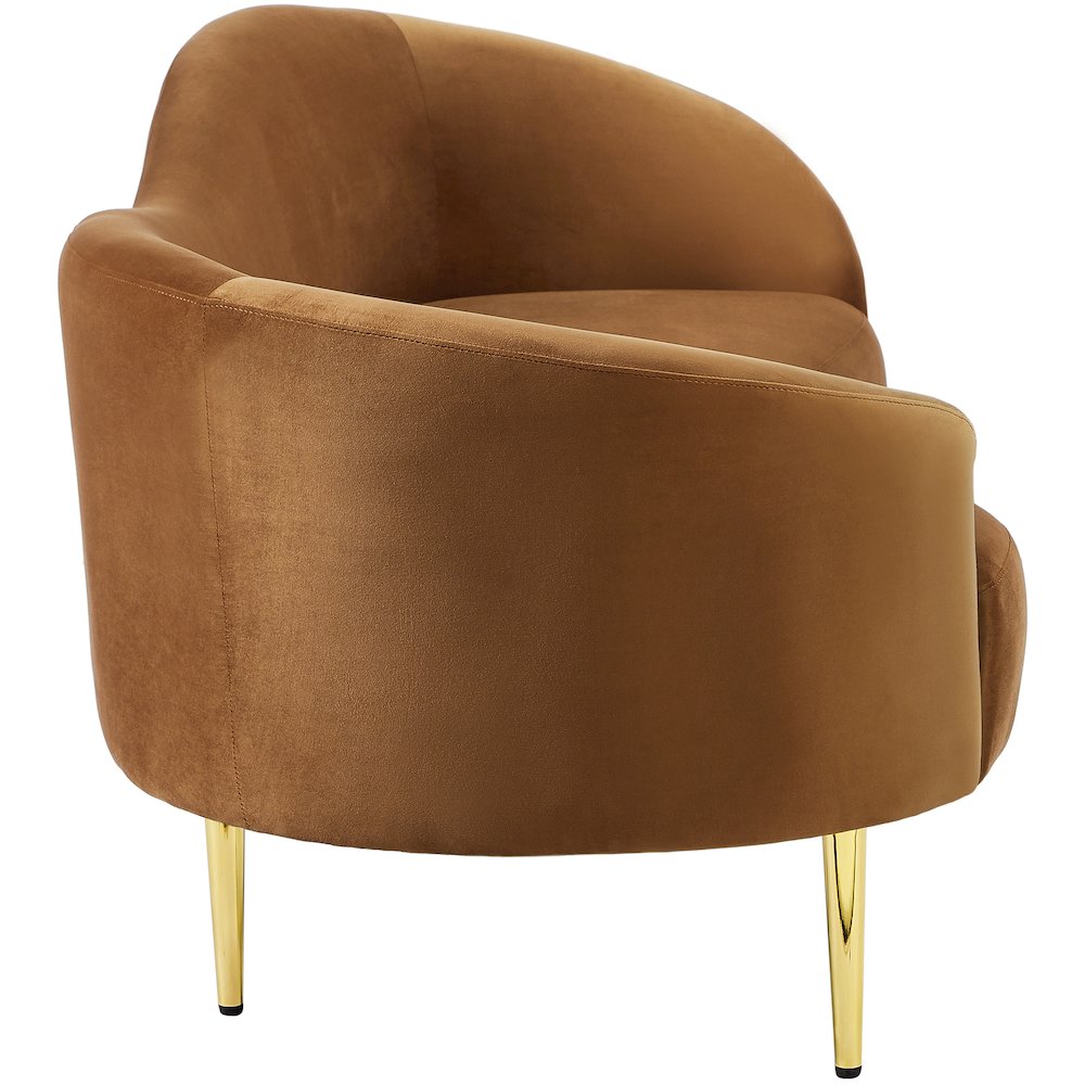 Ritz Saddle Velvet Sofa. Picture 5