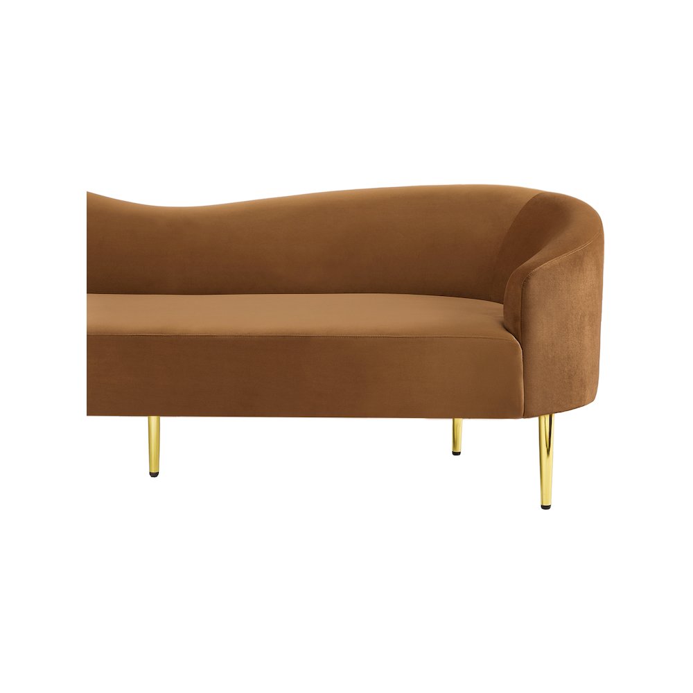 Ritz Saddle Velvet Sofa. Picture 7