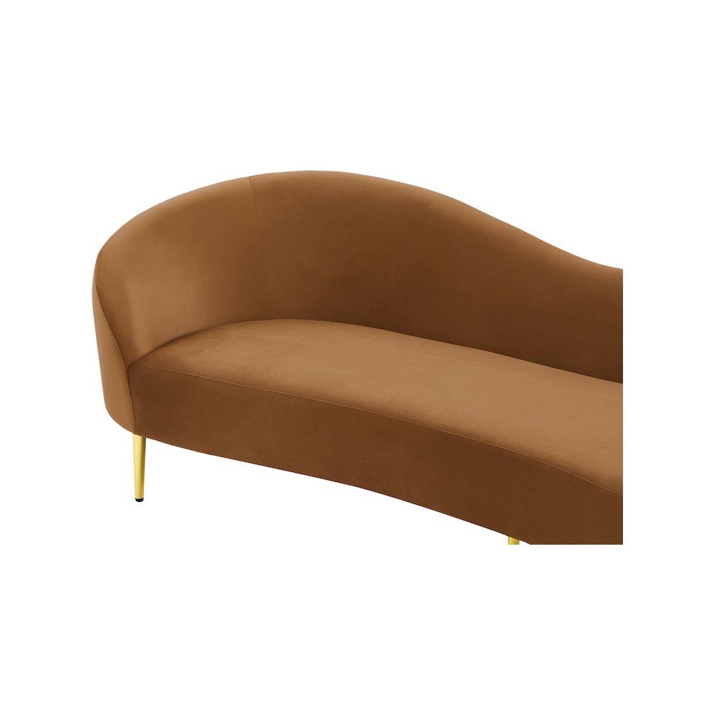 Ritz Saddle Velvet Sofa. Picture 8