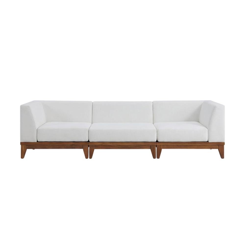 Contemporary White Fabric Outdoor Modular Sofa For Patio</S>. Picture 4