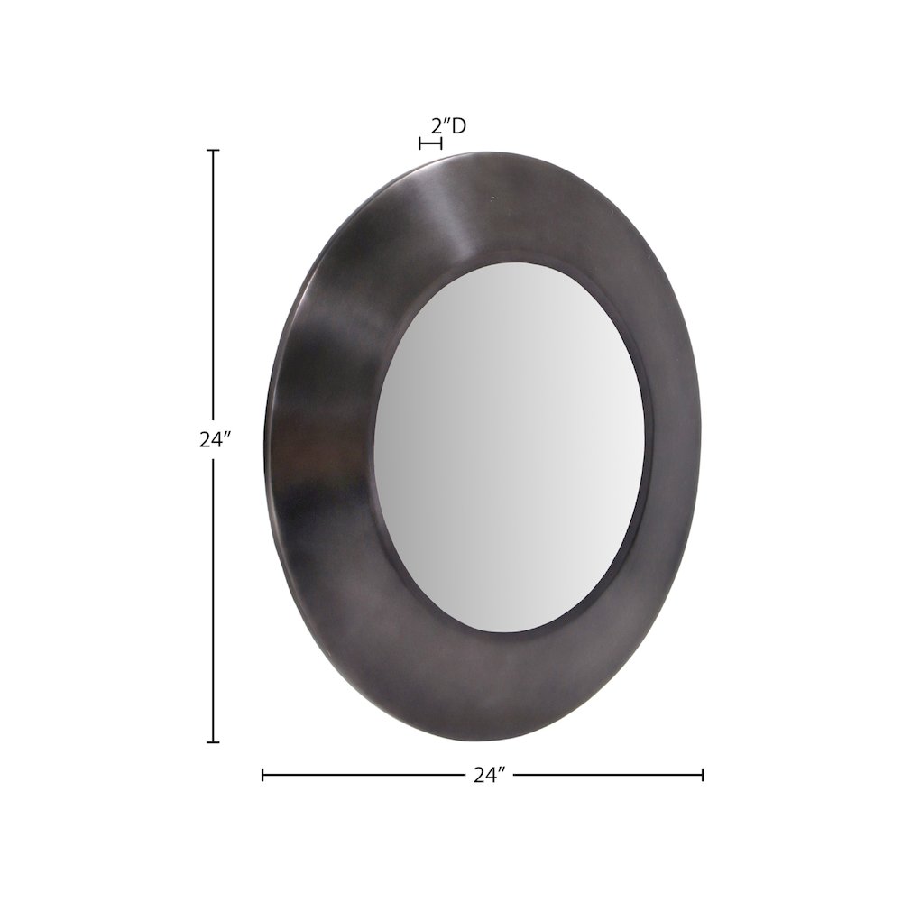 Sphere Black Iron Mirror. Picture 6