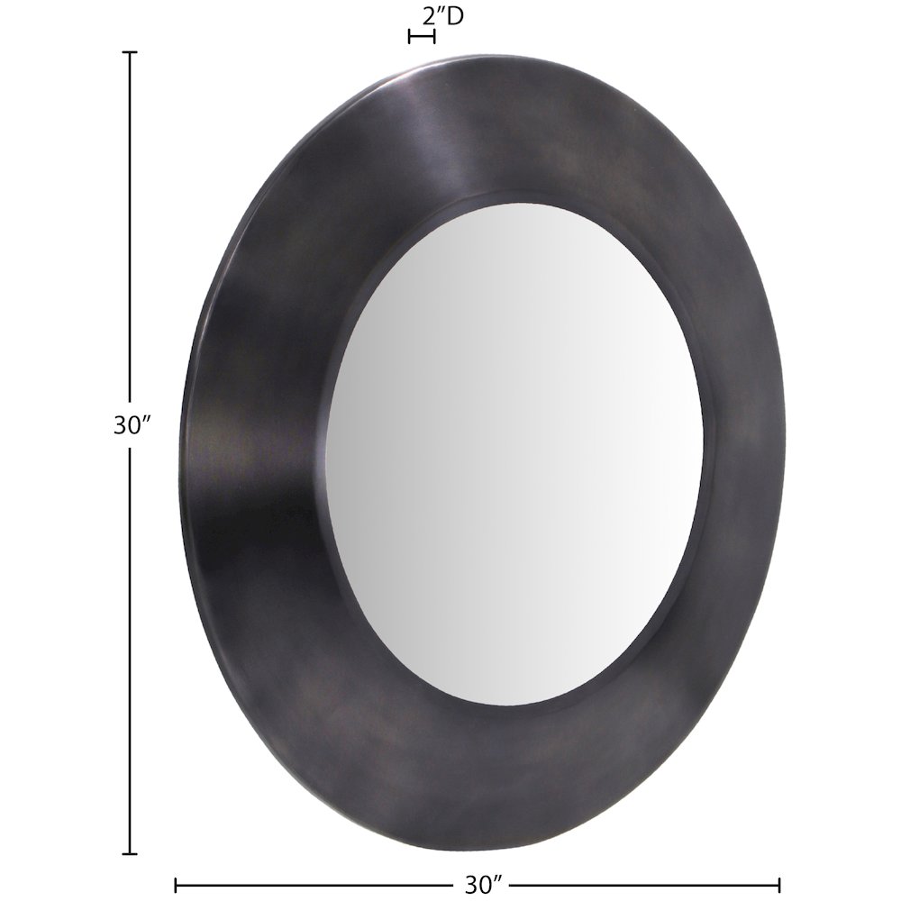 Sphere Black Iron Mirror. Picture 6