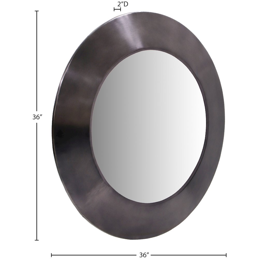 Sphere Black Iron Mirror. Picture 6