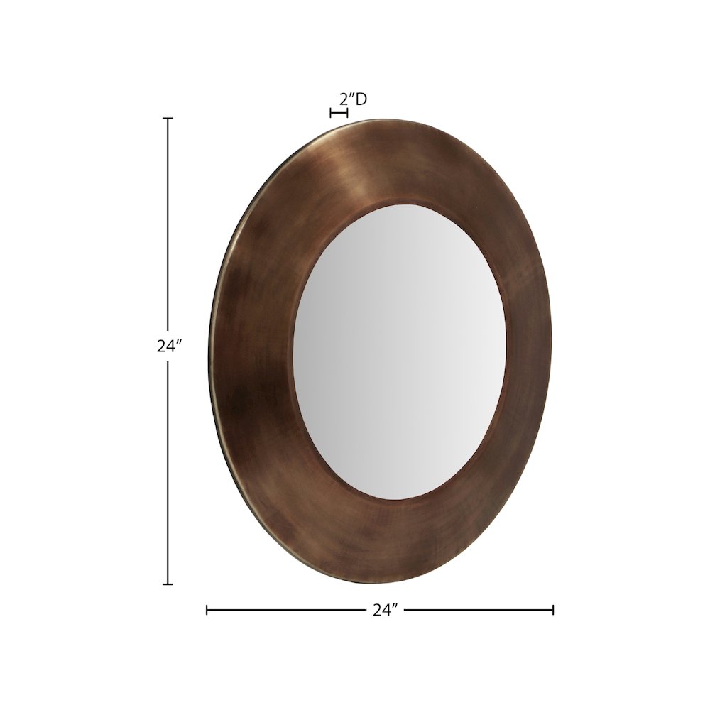 Sphere Brown Iron Mirror. Picture 6