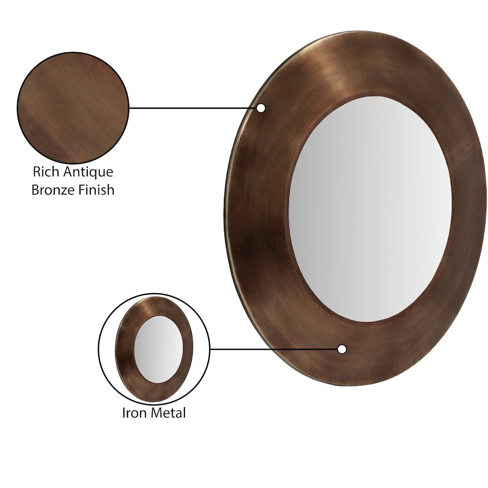 Sphere Brown Iron Mirror. Picture 7