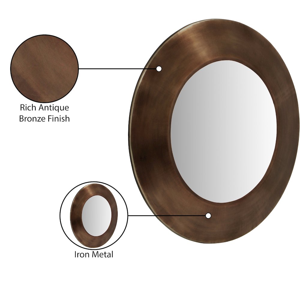 Sphere Brown Iron Mirror. Picture 7