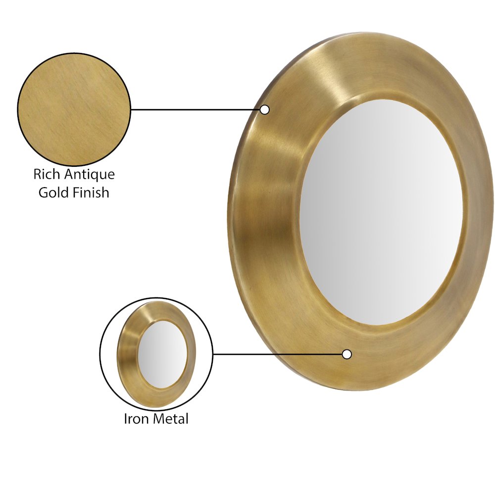 Sphere Gold Iron Mirror. Picture 7