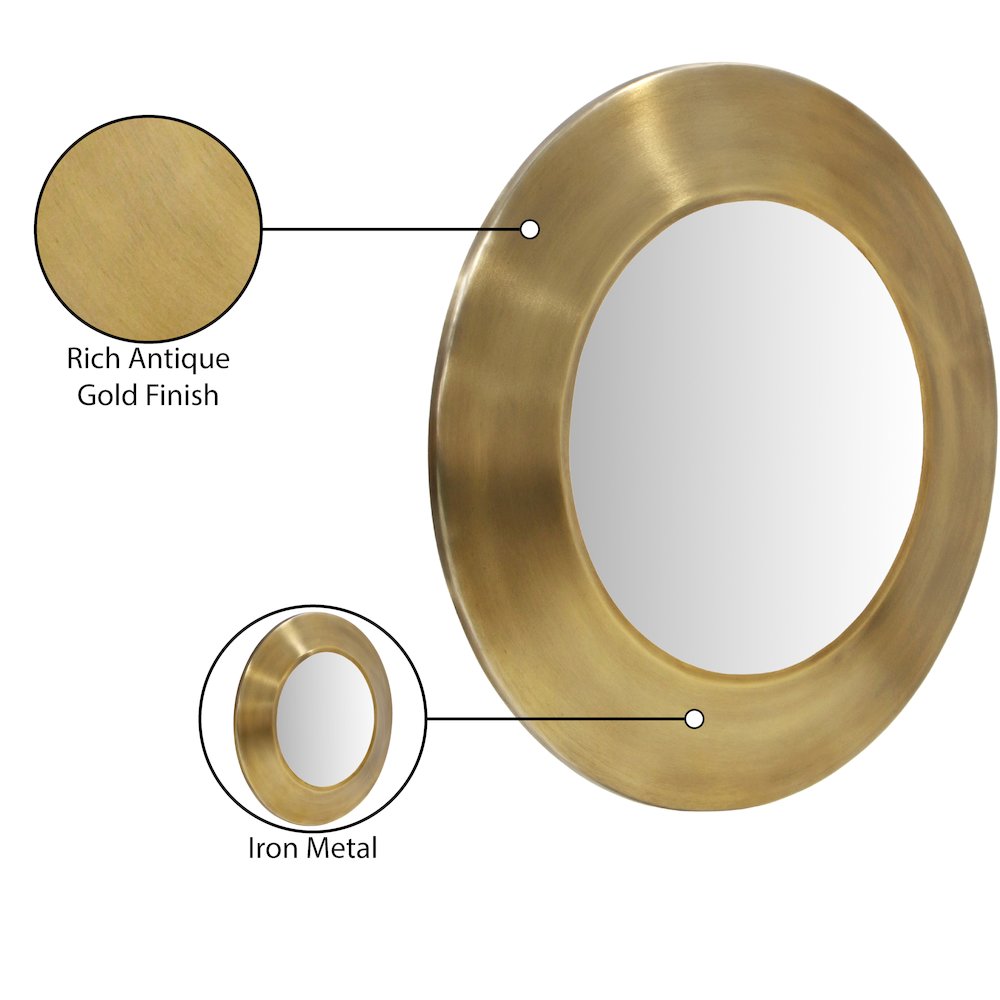 Sphere Gold Iron Mirror. Picture 7