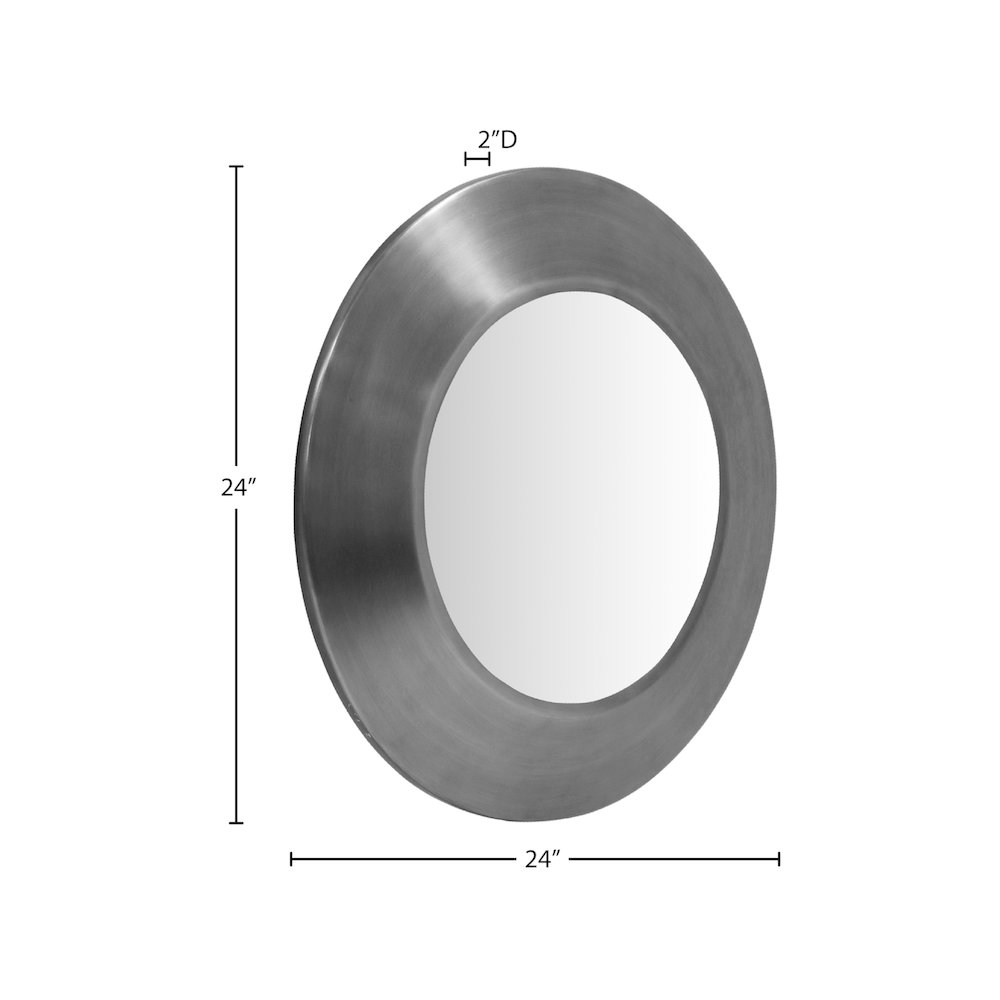 Sphere Silver Iron Mirror. Picture 6