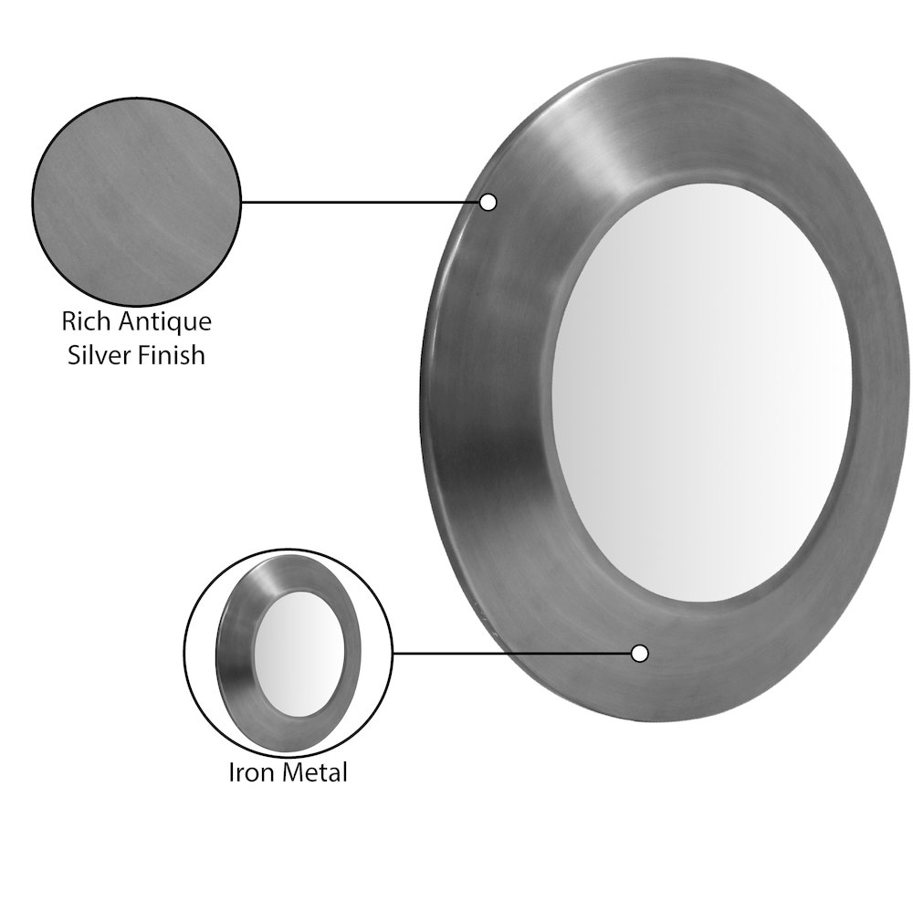Sphere Silver Iron Mirror. Picture 7