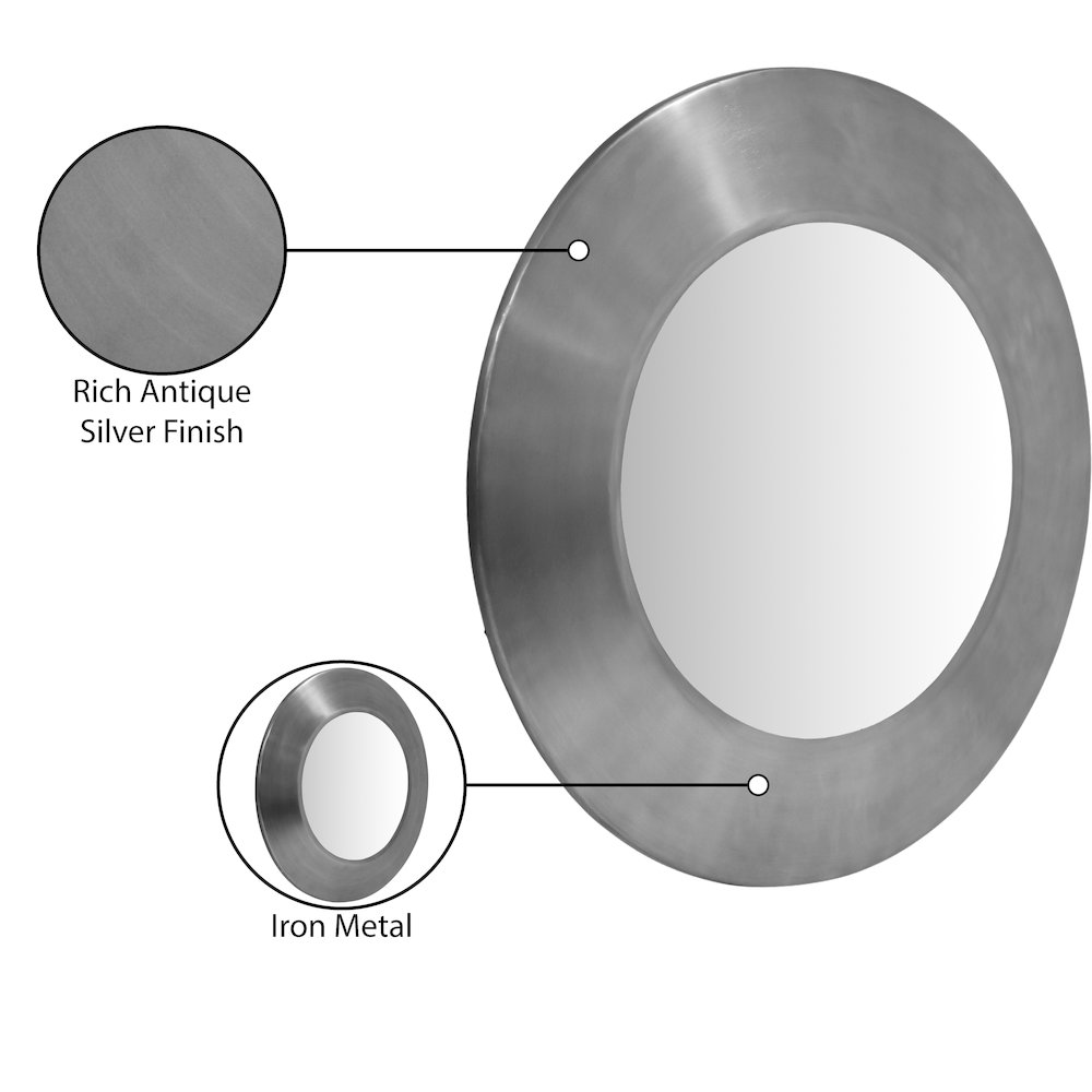 Sphere Silver Iron Mirror. Picture 7
