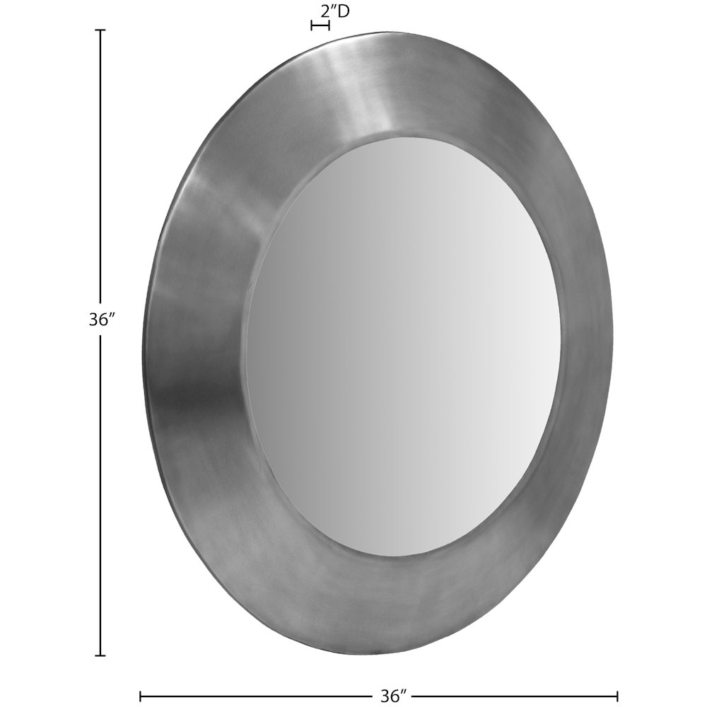 Sphere Silver Iron Mirror. Picture 6