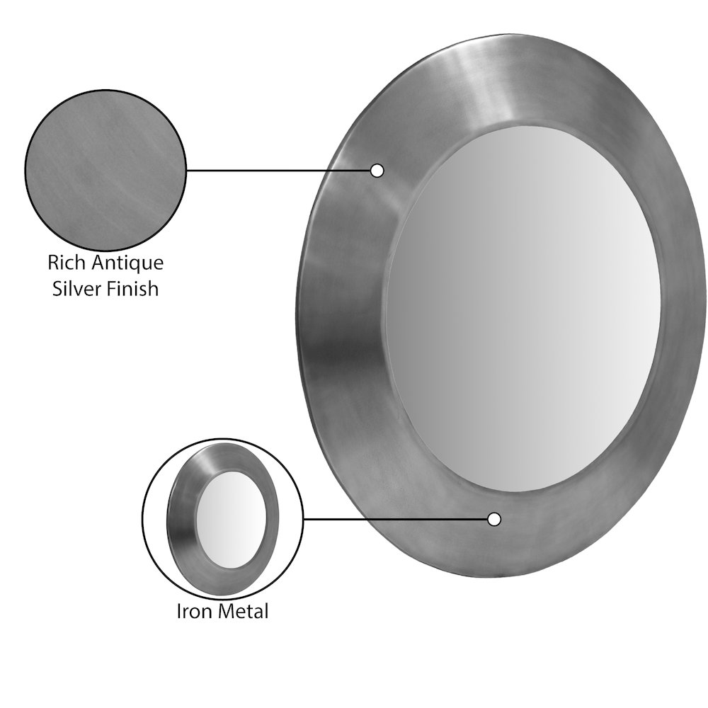 Sphere Silver Iron Mirror. Picture 7
