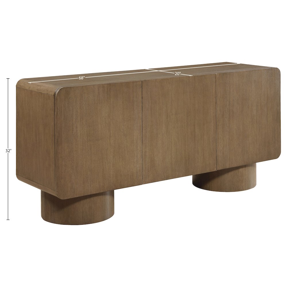 Adagio Brown Solid Wood And Oak Veneer Sideboard/Buffet. Picture 11