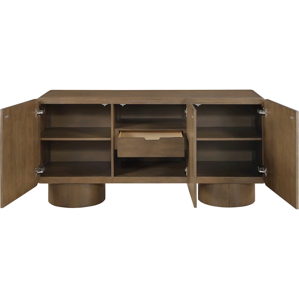 Adagio Brown Solid Wood And Oak Veneer Sideboard/Buffet. Picture 4