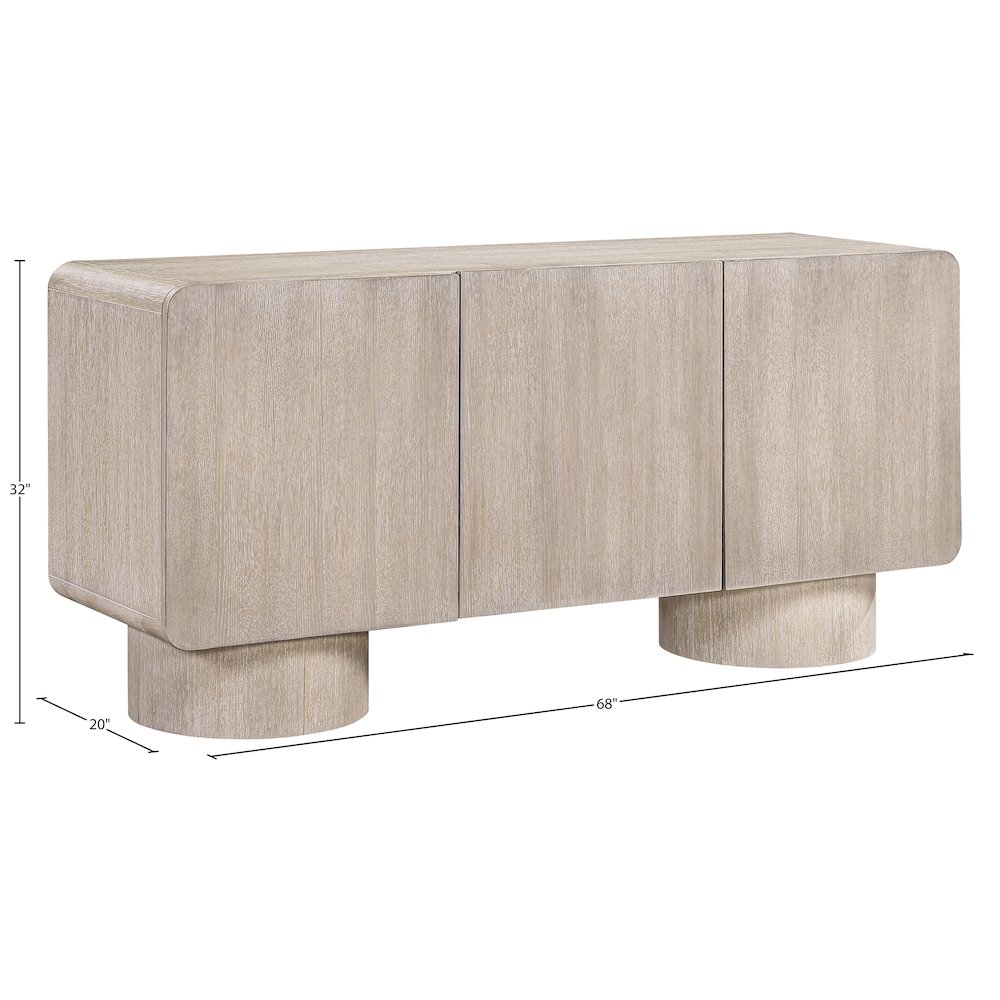 Adagio Natural Solid Wood And Oak Veneer Sideboard/Buffet. Picture 11
