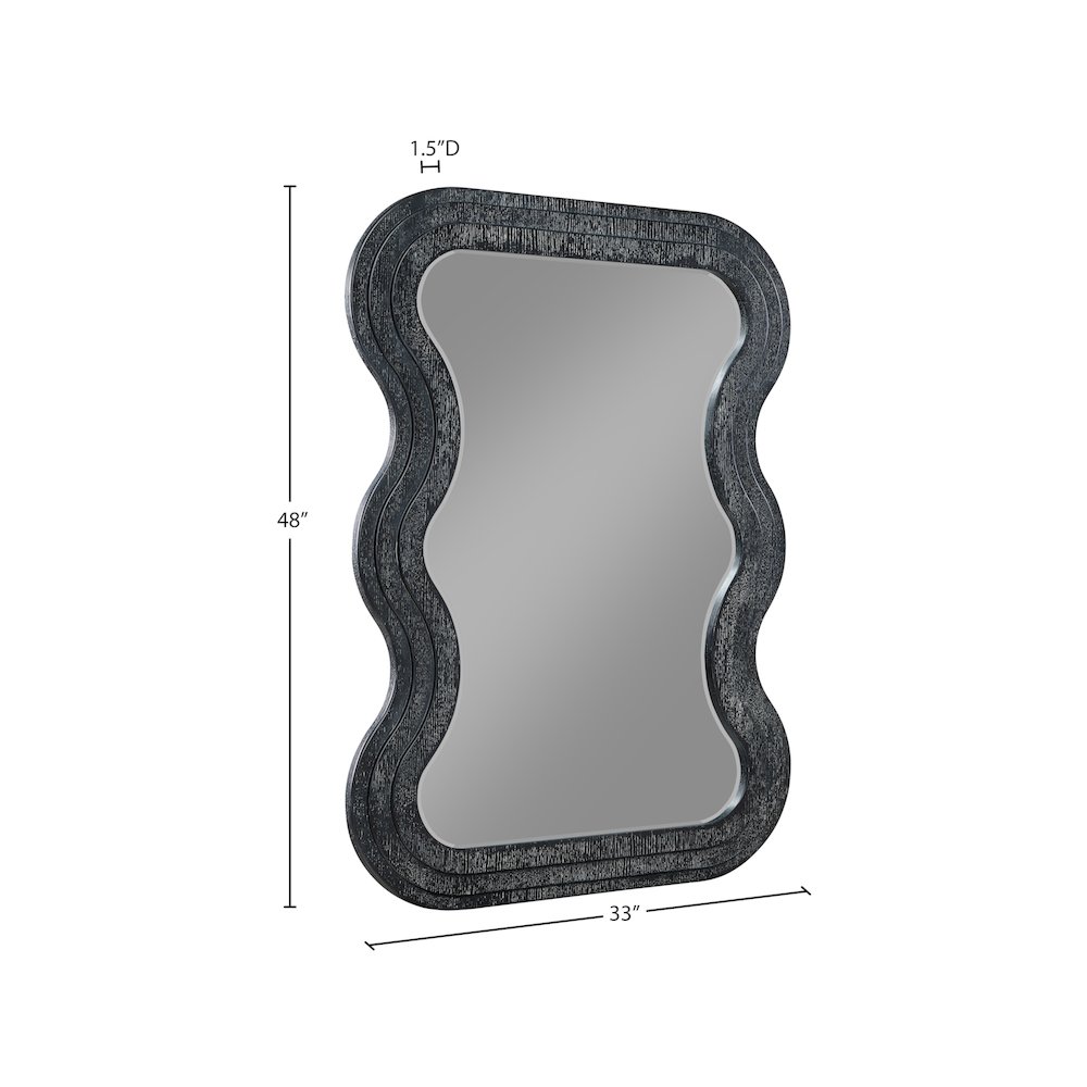 Bellagio Black Oak Veneer Mirror. Picture 5