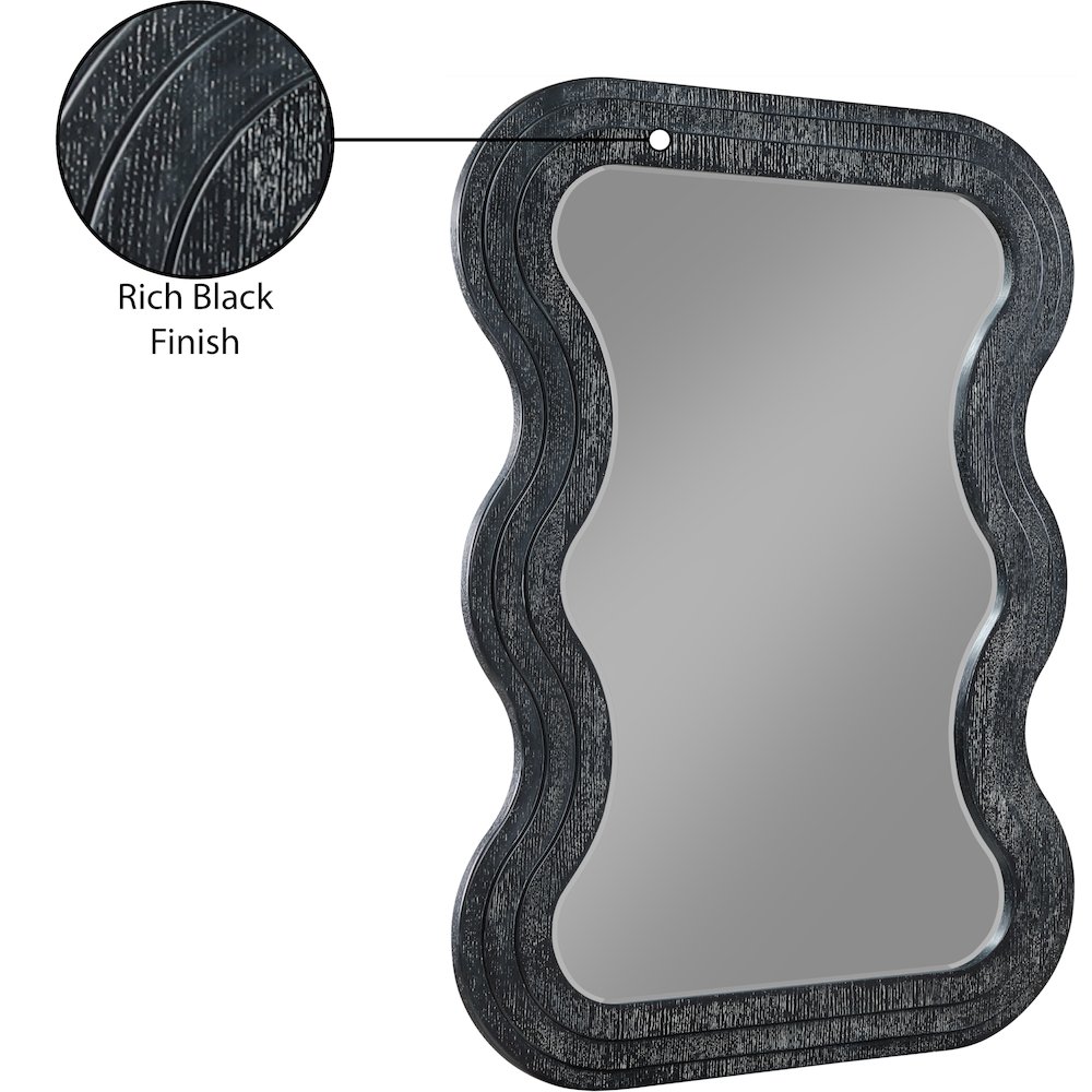 Bellagio Black Oak Veneer Mirror. Picture 6