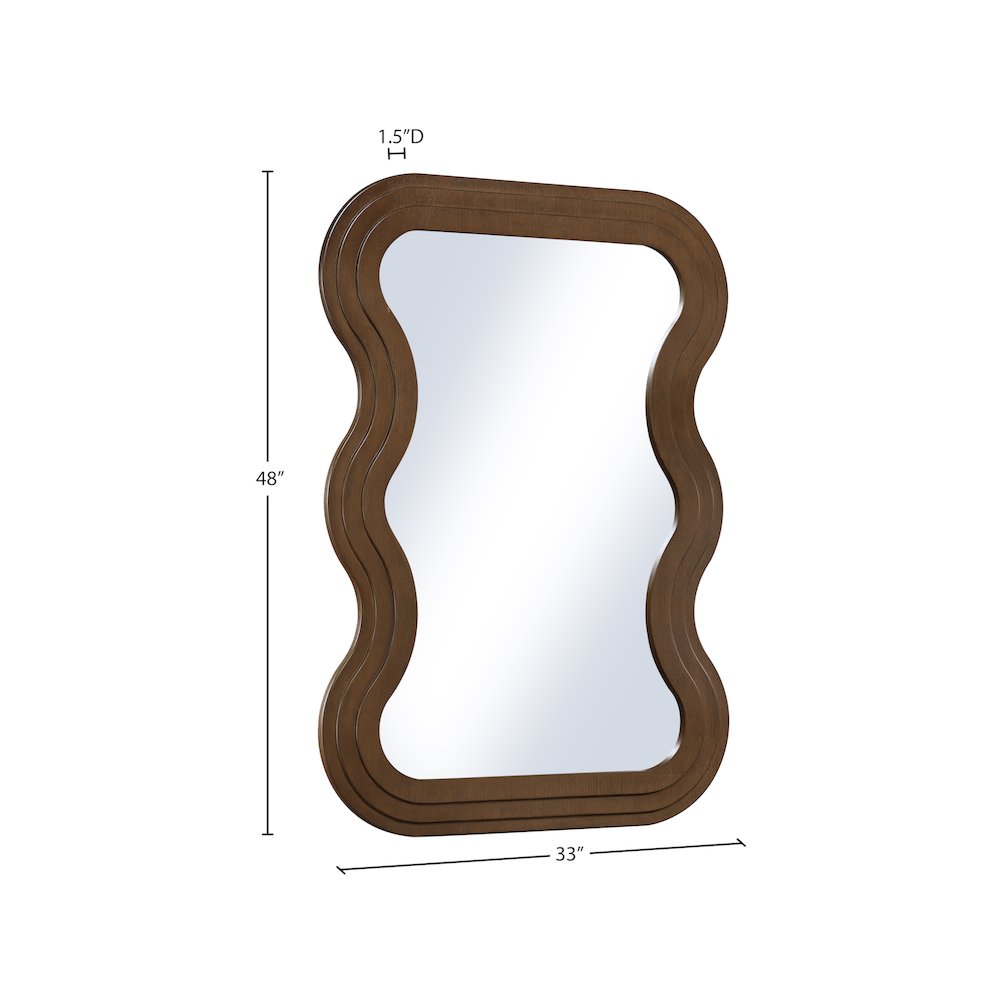 Bellagio Brown Oak Veneer Mirror. Picture 5