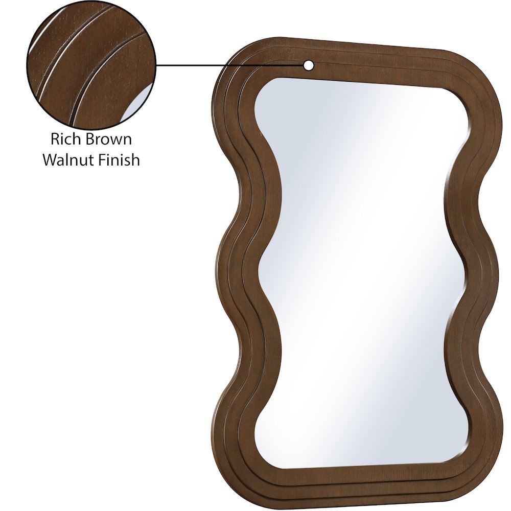 Bellagio Brown Oak Veneer Mirror. Picture 6