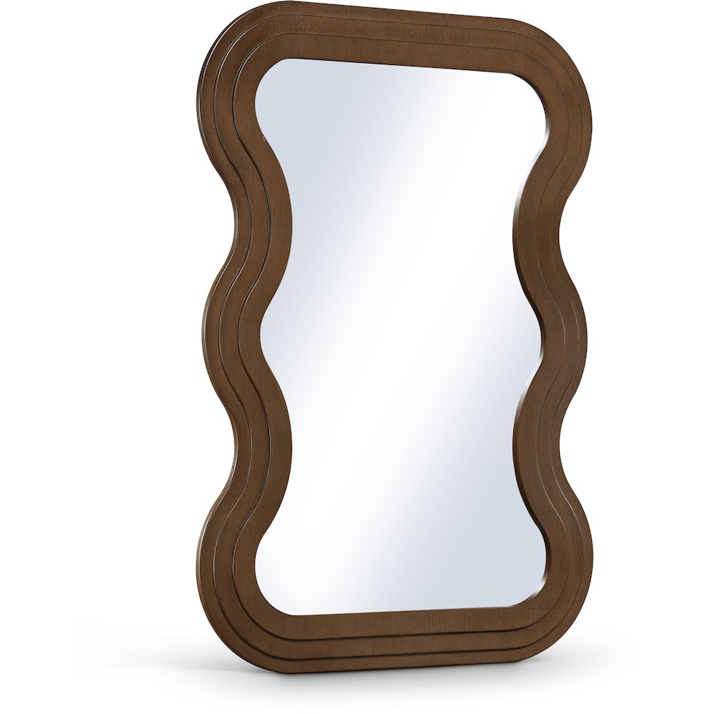 Bellagio Brown Oak Veneer Mirror. Picture 1
