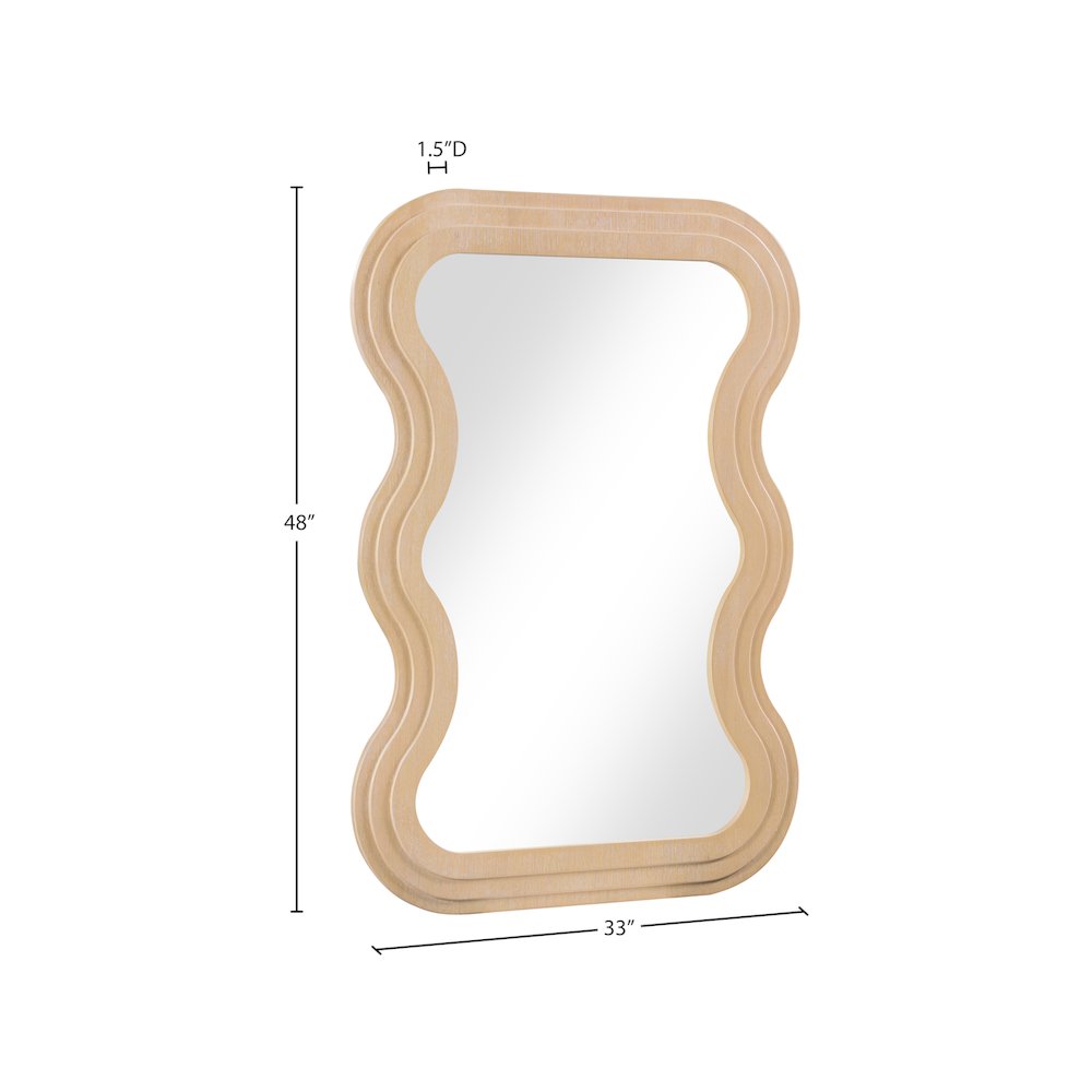 Bellagio Natural Oak Veneer Mirror. Picture 5