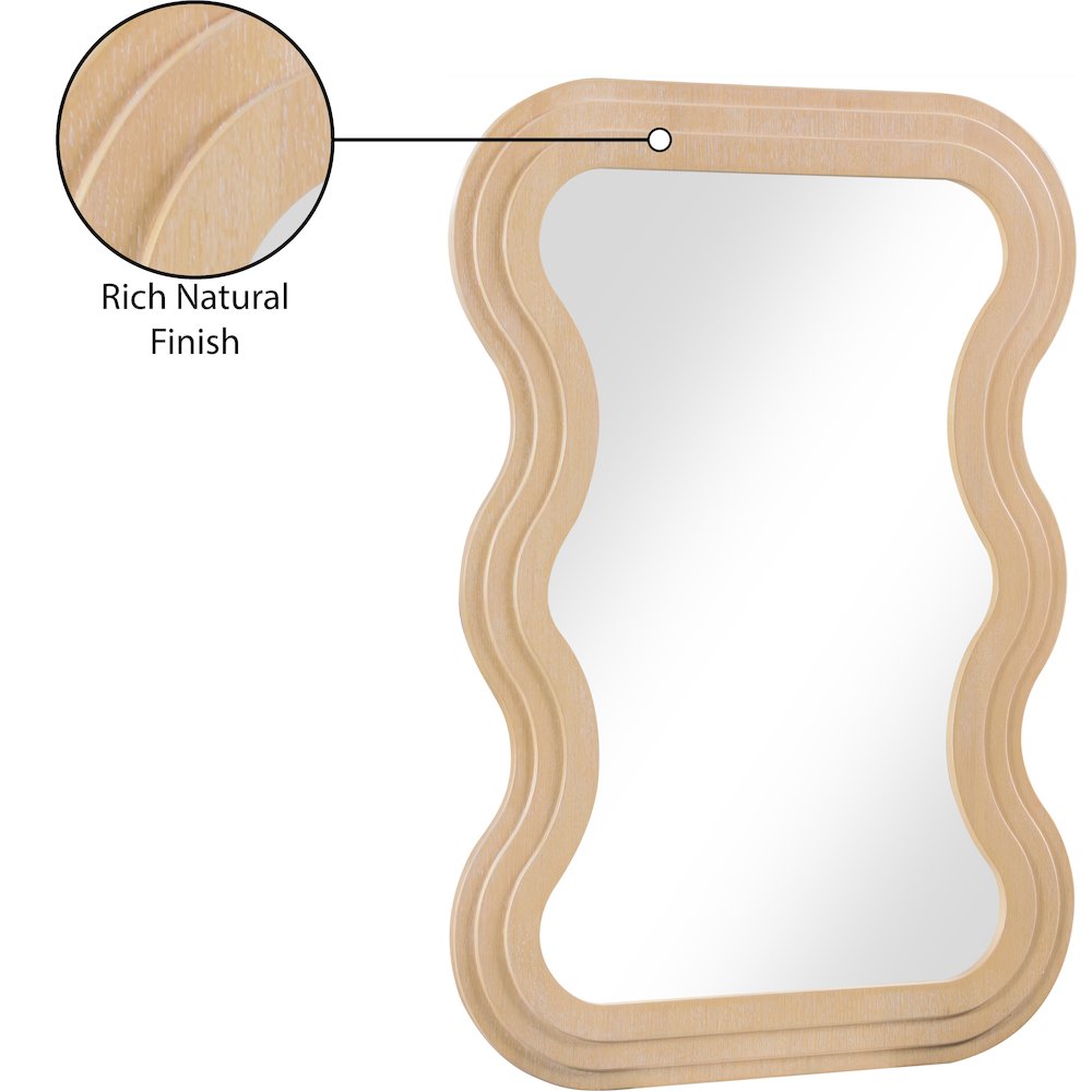 Bellagio Natural Oak Veneer Mirror. Picture 6