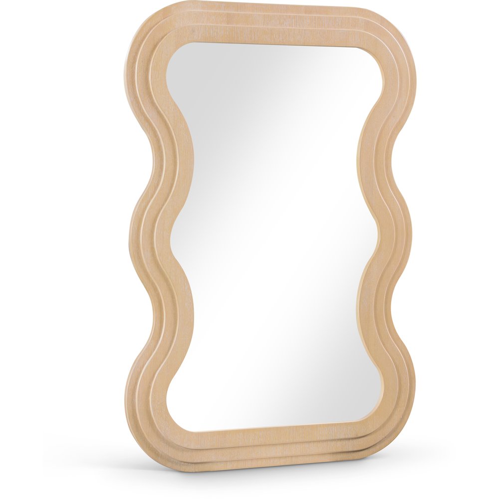 Bellagio Natural Oak Veneer Mirror. Picture 1