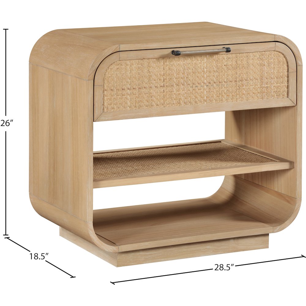 Windsor Natural Rubberwood Night Stand. Picture 9