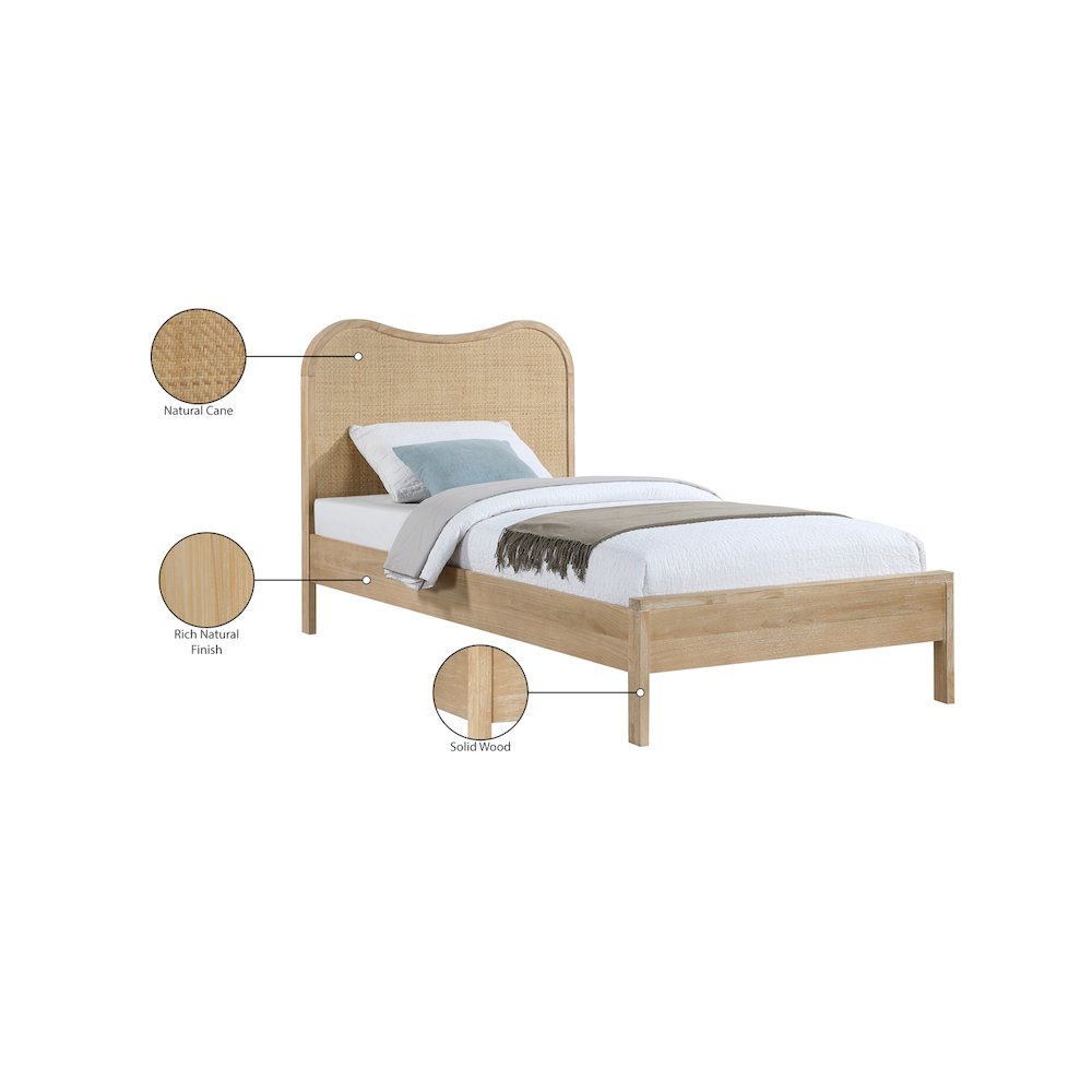 Windsor Natural Rubberwood Twin Bed. Picture 10