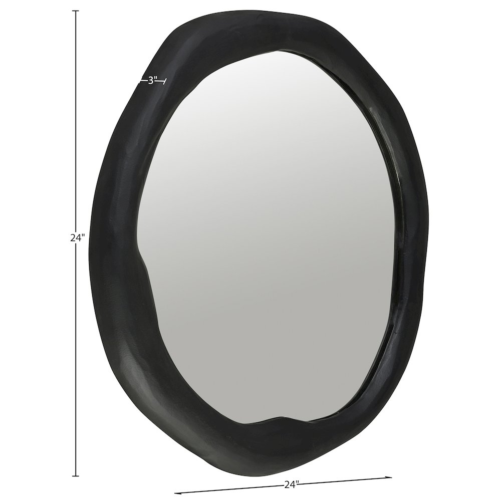 Armada Black Aluminum Mirror. Picture 5