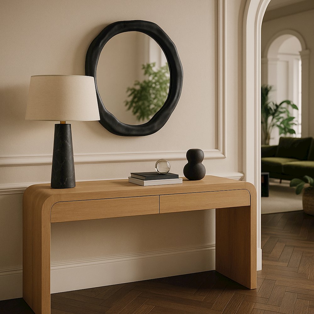 Armada Black Aluminum Mirror. Picture 7