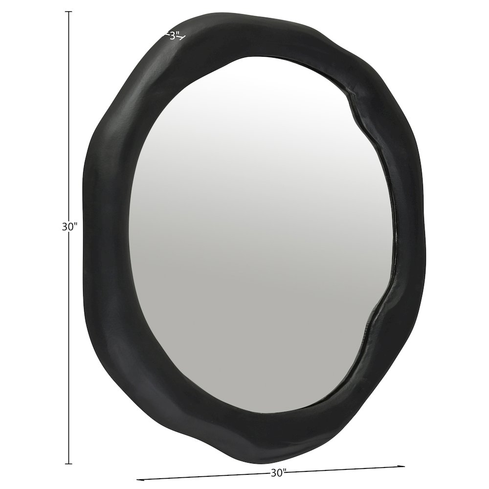Armada Black Aluminum Mirror. Picture 5
